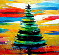 water color christmas tree drawings